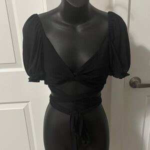 FREE Add On Black Wrap Top
